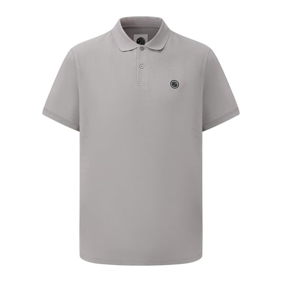 Pretty Green Heren Katoenen Polo Shirt (Donkergrijs) - Image 1