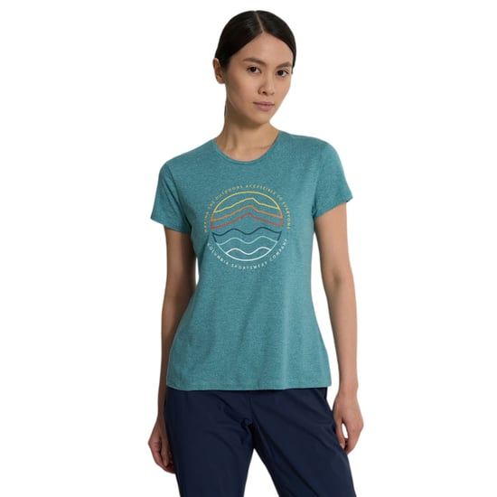 Columbia Dames Sloan Ridge Graphic Print T-Shirt (Teal) - Image 3