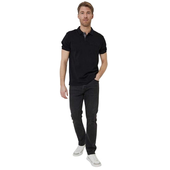 Threadbare Heren Regular Rolled Korte Mouwen Polo Shirt (Zwart) - Image 4