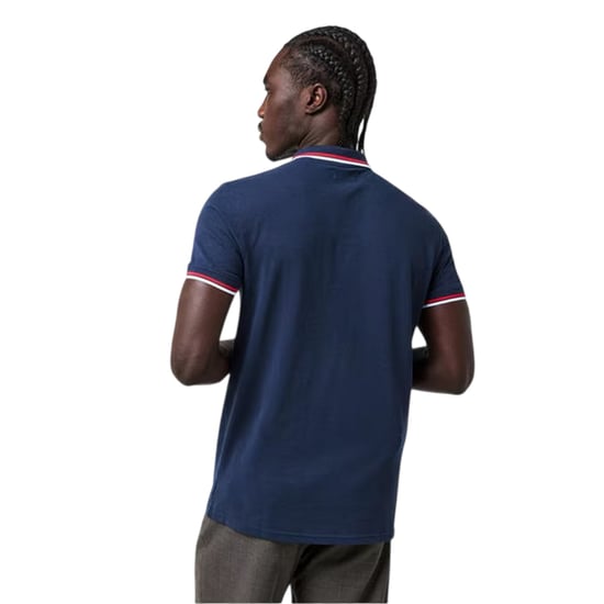 Aquascutum Heren Slim Korte Mouwen Polo Shirt (Marine/Wit) - Image 3