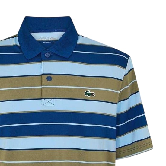 Lacoste Heren Regular Poloshirt met Korte Mouwen (Kakikleurig/Globe) - Image 2