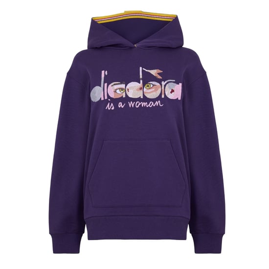 Diadora Dames/Dames Oog Polycotton Hoodie (Paars) - Image 1