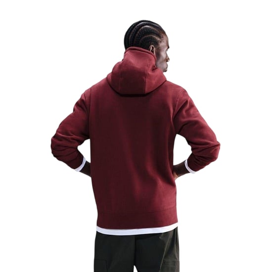 Nike Heren Club Fleece Pullover Hoodie (Team Rood) - Image 3