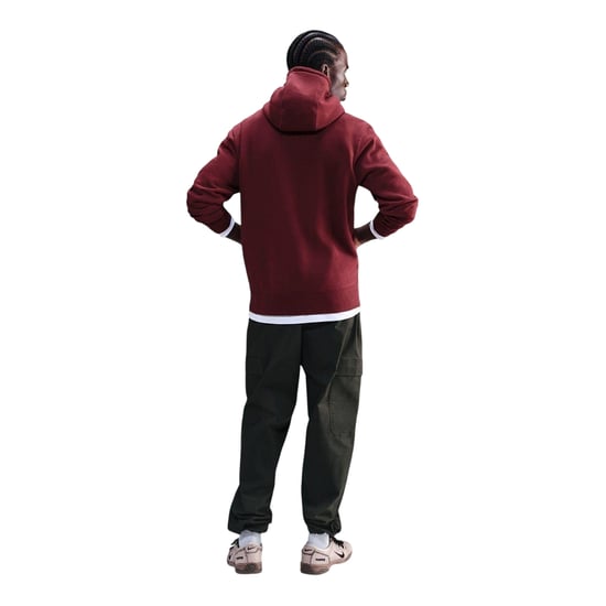 Nike Heren Club Fleece Pullover Hoodie (Team Rood) - Image 4