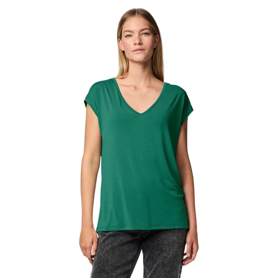 Pieces Pckamala gebreid T-shirt met V-hals voor dames (Pepergroen) - Image 1