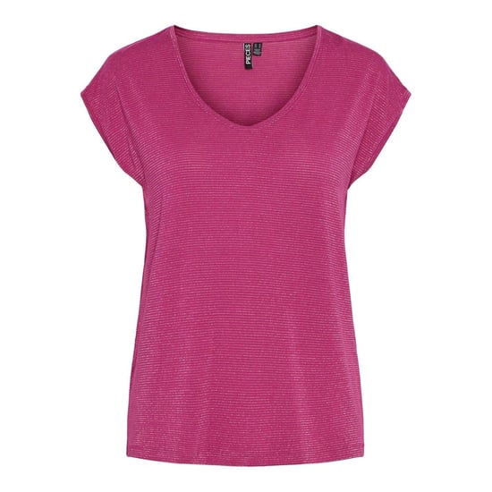 Pieces Dames/Dames V Hals Regular T-shirt (Fuchsia Roze) - Image 1