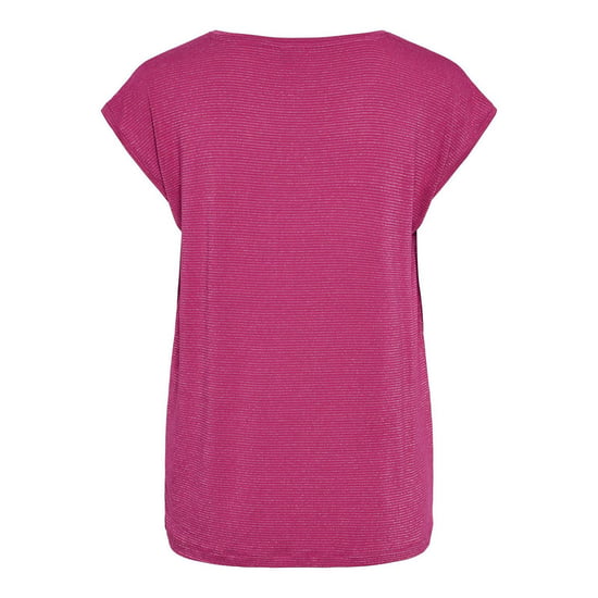 Pieces Dames/Dames V Hals Regular T-shirt (Fuchsia Roze) - Image 2
