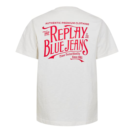 Replay Mannen Back Jeans Logo T-Shirt (Wit) - Image 2