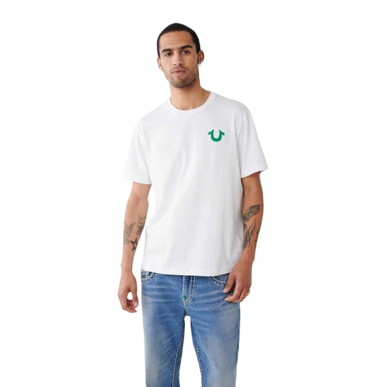 True Religion Heren Heritage T-shirt met rugprint (Optisch Wit) - Image 1