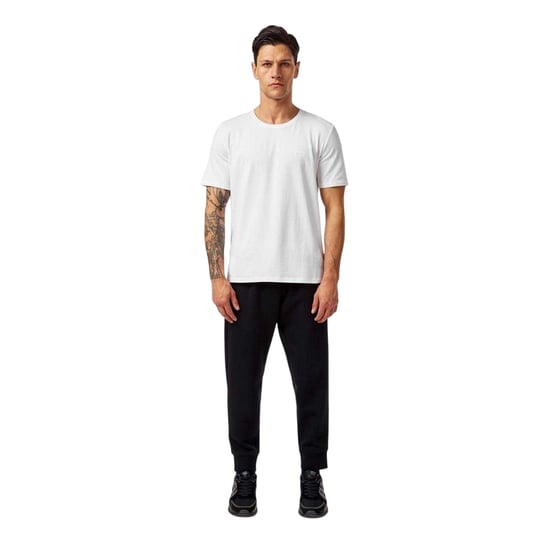 Boss Heren T-shirt met ronde hals en korte mouwen in mix-and-match-stijl (Wit) - Image 4