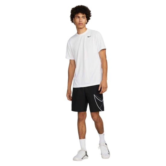 Nike Heren Legend Swoosh Dri-FIT T-Shirt (Wit/Zwart) - Image 3