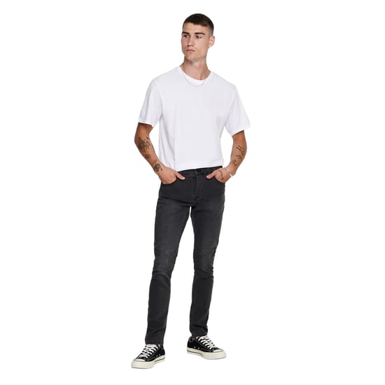 Only and Sons Heren Crew Hals Oversized T-shirt (Wit) - Image 1