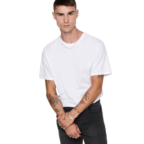 Only and Sons Heren Crew Hals Oversized T-shirt (Wit) - Image 5