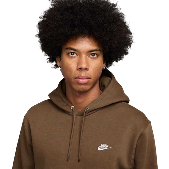 Nike Heren Club Fleece Pullover Hoodie (Moshout bruin) - Image 3