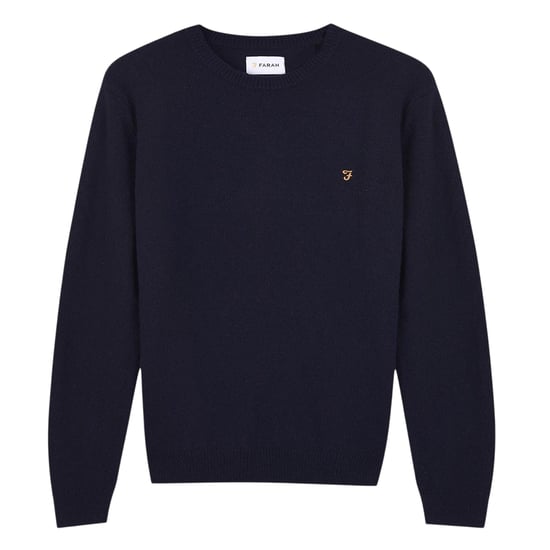 Farah Katoenen sweater met logo voor heren (Echte marine) - Image 1
