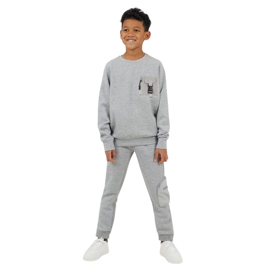 Brave Soul Technisch sweatshirt met lange mouwen voor kinderen (Lichtgrijs) - Image 1