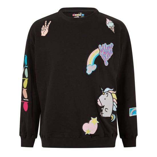 Diadora Unicorn Sweatshirt voor kinderen/Kinderen (Zwart) - Image 1
