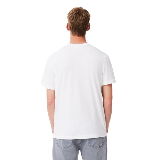 Lacoste Heren Krokodilprint Regular T-Shirt (Wit) - Image 2