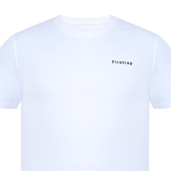 Firetrap Katoenen heren-T-shirt (Wit) - Image 3