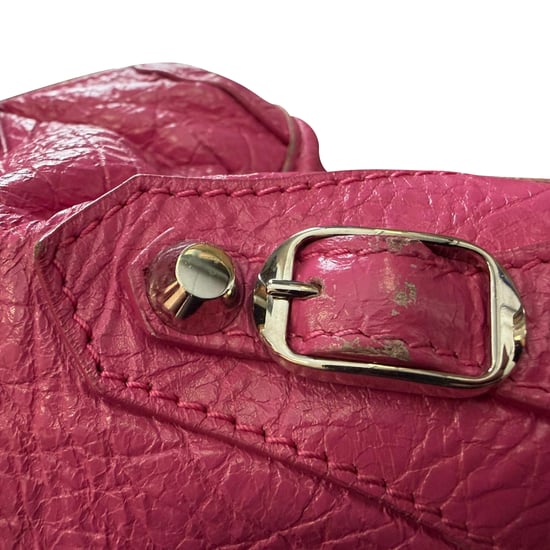 Balenciaga Small Classic City Studs tas in roze leer - Image 6