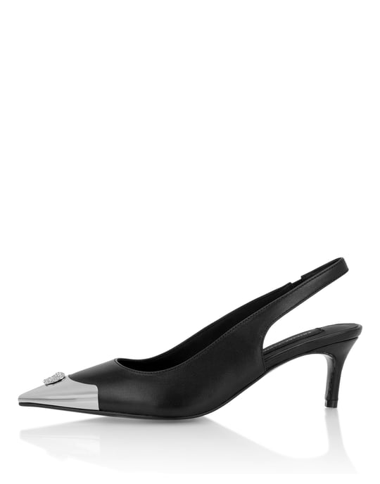 Leather Slingback Shoes Skull Toe - Image 4