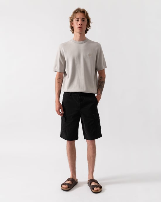 Logo Detail Cargo Shorts in Zwart - Image 4