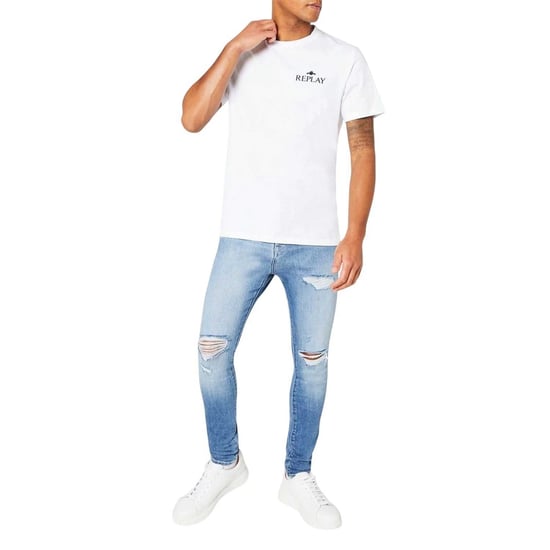 Replay Heren Klein Logo T-Shirt (Wit) - Image 1
