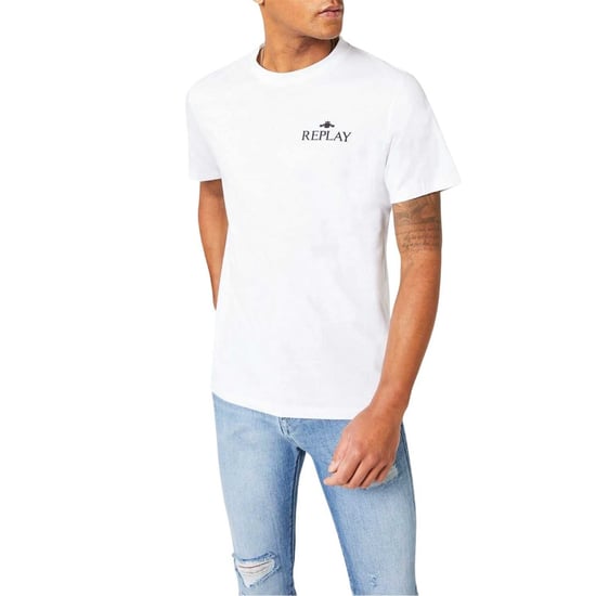 Replay Heren Klein Logo T-Shirt (Wit) - Image 2