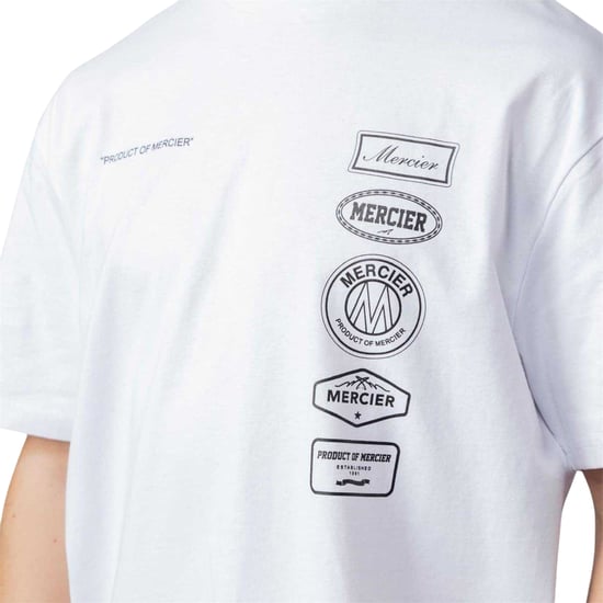 Mercier Oversized T-shirt met ronde hals en 2.0-badge voor heren (Wit) - Image 2