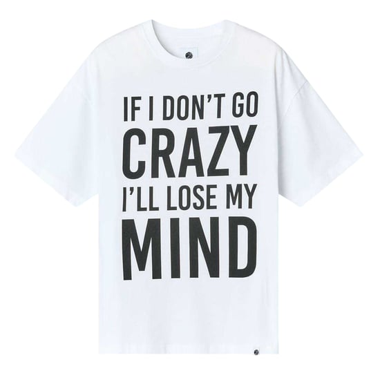 Pretty Green Heren If I Don't Go Crazy Belettering Regular T-Shirt (Wit) - Image 2