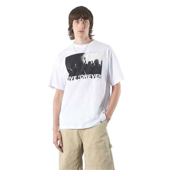 Pretty Green Live Forever T-shirt voor heren (Wit) - Image 1