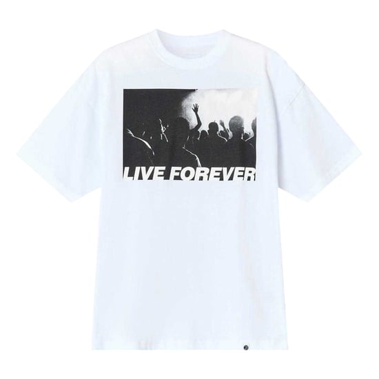 Pretty Green Live Forever T-shirt voor heren (Wit) - Image 2