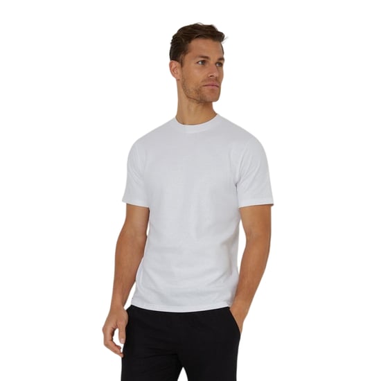 Threadbare Heren Textured Crew Neck Regular T-shirt (Wit) - Image 2
