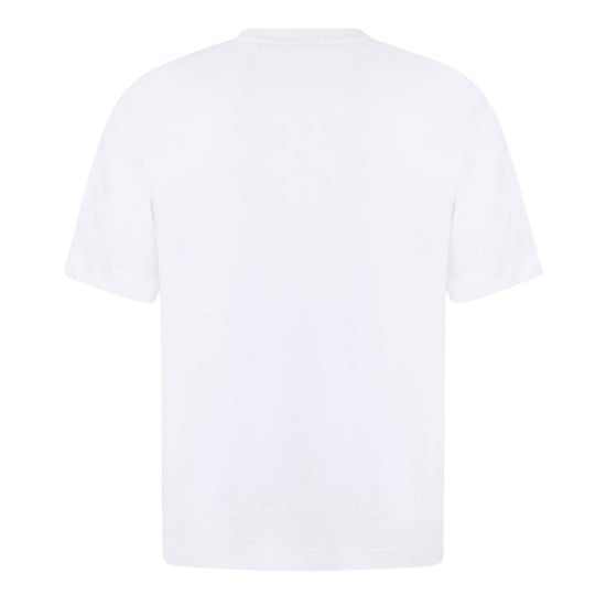 Off White Unisex Gestreept Katoenen Normaal T-shirt voor Volwassenen (Wit/Trouw Blauw) - Image 2