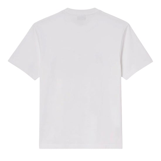 Lacoste Unisex Gebogen Logo T-shirt voor volwassenen (Wit) - Image 2