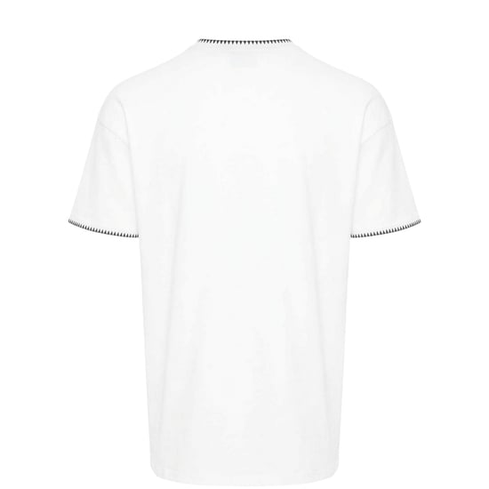 Threadbare Gebreid Normaal T-shirt Zig Zag Heren (Wit) - Image 2