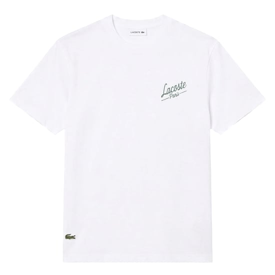 Lacoste Heren Heritage T-shirt van organisch katoen (Wit) - Image 2