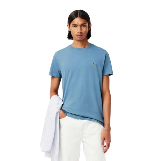 Lacoste Heren-T-shirt van Pima-katoen met borduursel (Blauw) - Image 3