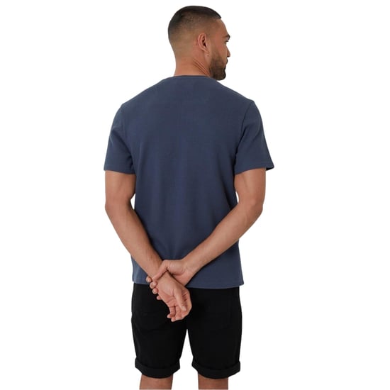 Threadbare Heren T-shirt met wafelpatroon, normale pasvorm (Denim Blauw) - Image 3