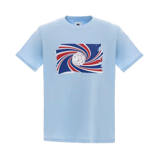 Pretty Green Heren Swirl Logo T-Shirt (Licht Blauw) - Image 1