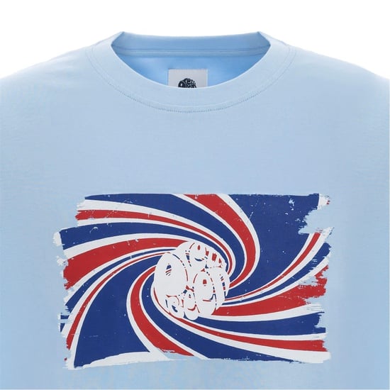 Pretty Green Heren Swirl Logo T-Shirt (Licht Blauw) - Image 3