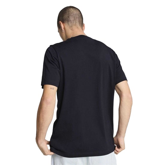Puma Heren T-shirt met klein logo, normale pasvorm (Marine) - Image 5