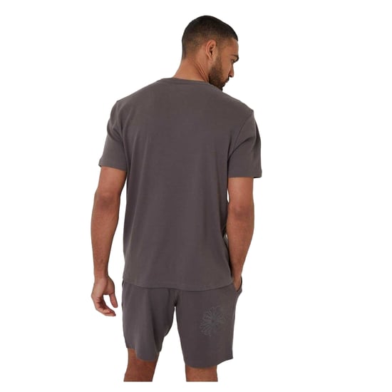 Threadbare Heren Geborduurd Bloemen Regular T-shirt (Leisteen) - Image 2
