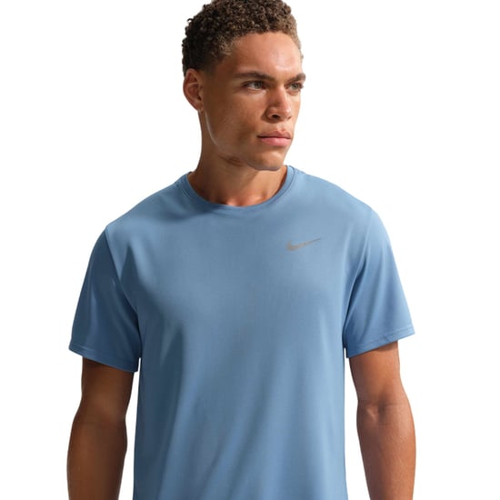 Nike Heren T-shirt Miler met Swoosh en reflecterende details (Blauw) - Image 1