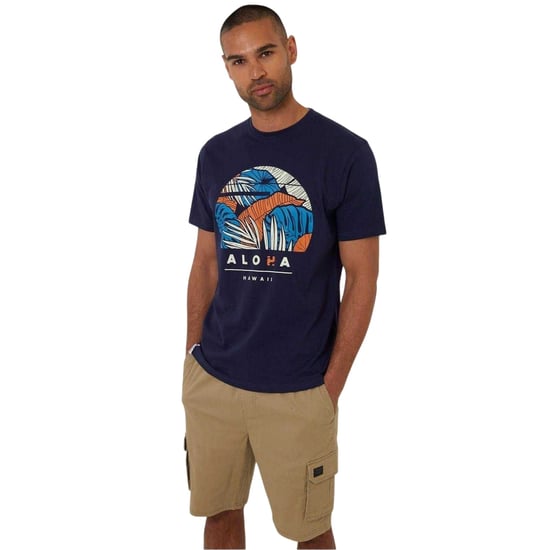 Threadbare Darwall Regular T-shirt voor heren (Marine) - Image 2