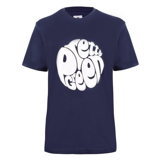 Pretty Green Heren-T-shirt met ronde hals en groot logo (Marine) - Image 1