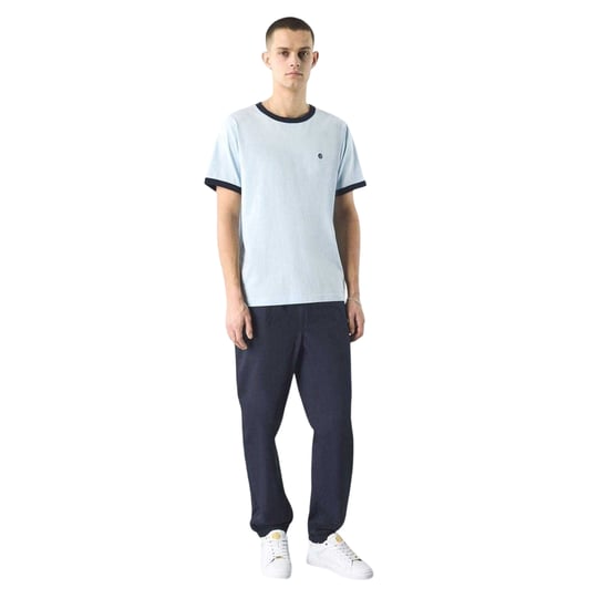 Pretty Green Heren Ringer Logo T-shirt (Lichtblauw) - Image 3