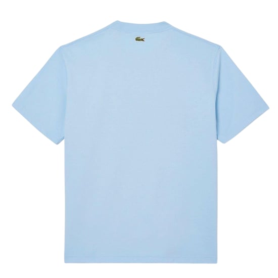 Lacoste Unisex Gebogen Logo T-shirt voor volwassenen (Blauw) - Image 2