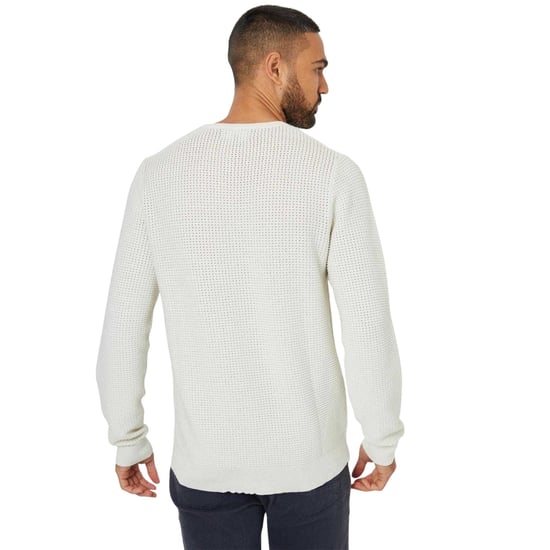 Threadbare Heren Yarra-trui met structuur, normale pasvorm (Ecru) - Image 3