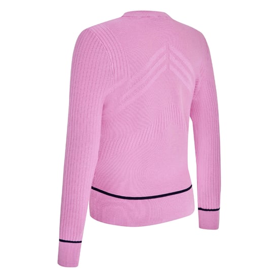 Callaway Dames Chevron Geribbelde Slim Sweater Top (Orchid) - Image 2